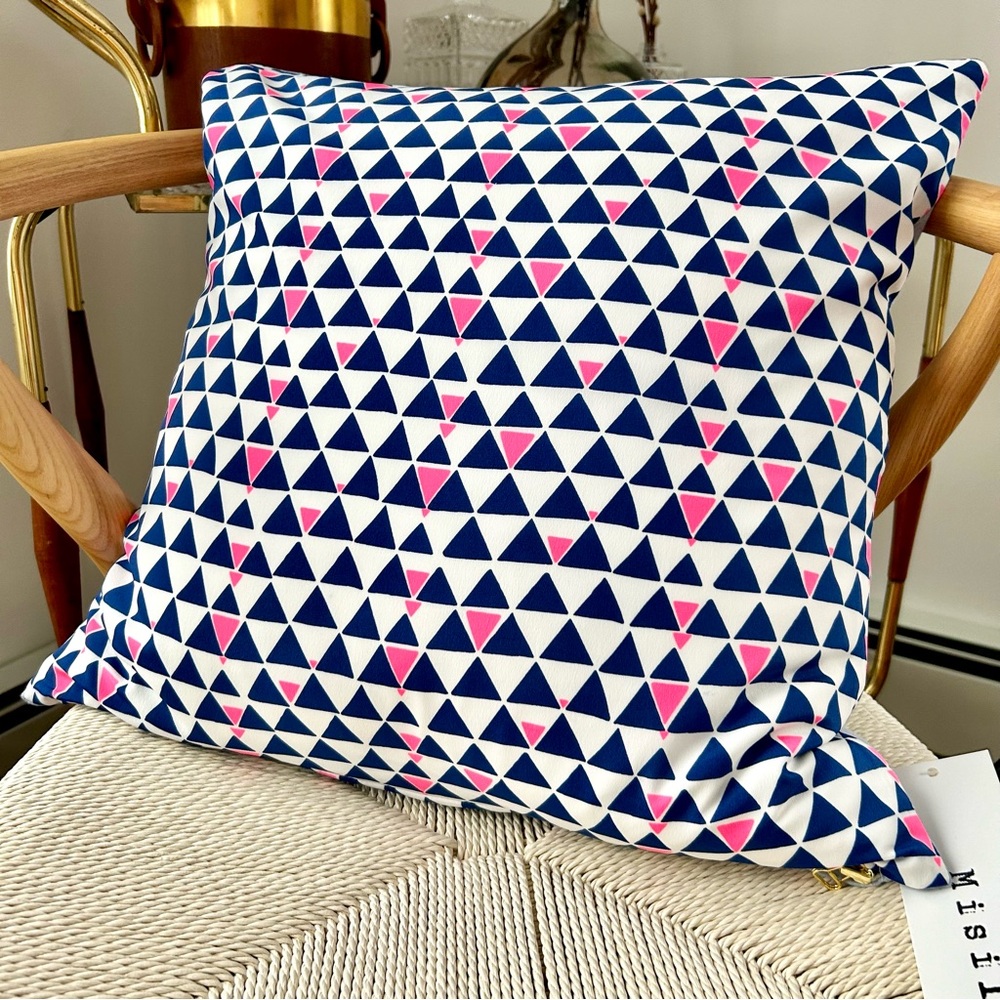 Retro Geo & Chambray_Accent Pillow Cover